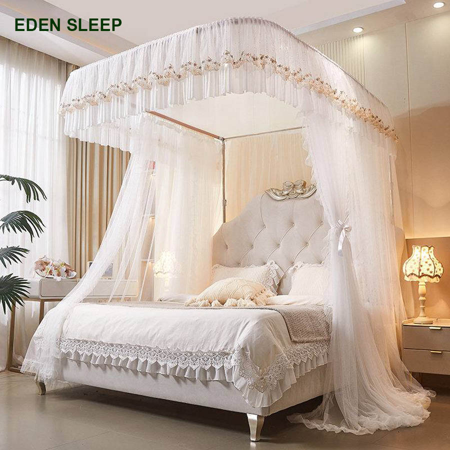 Màn mùng khung  không khoan tường - màn ngủ công chúa