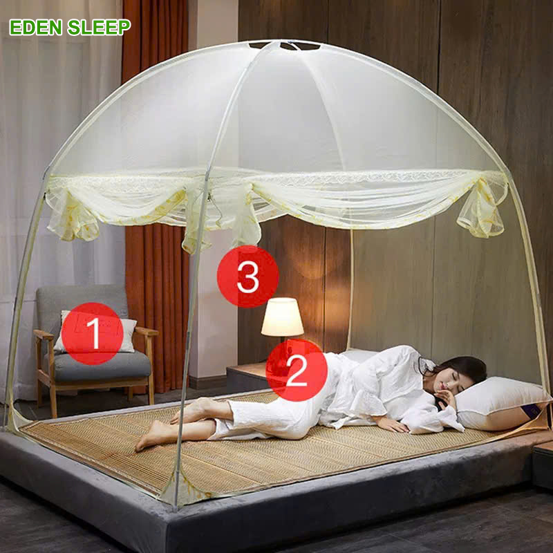 Màn chụp gọng nối mẫu mới đẹp nhất 2025 - Màn chụp cao cấp thông minh chống muỗi công chúa