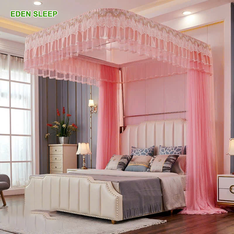 Màn (mùng ) khung không khoan tường  có dây kéo ròng rọc cao 2m25 khung inox vải tuyn chống muỗi