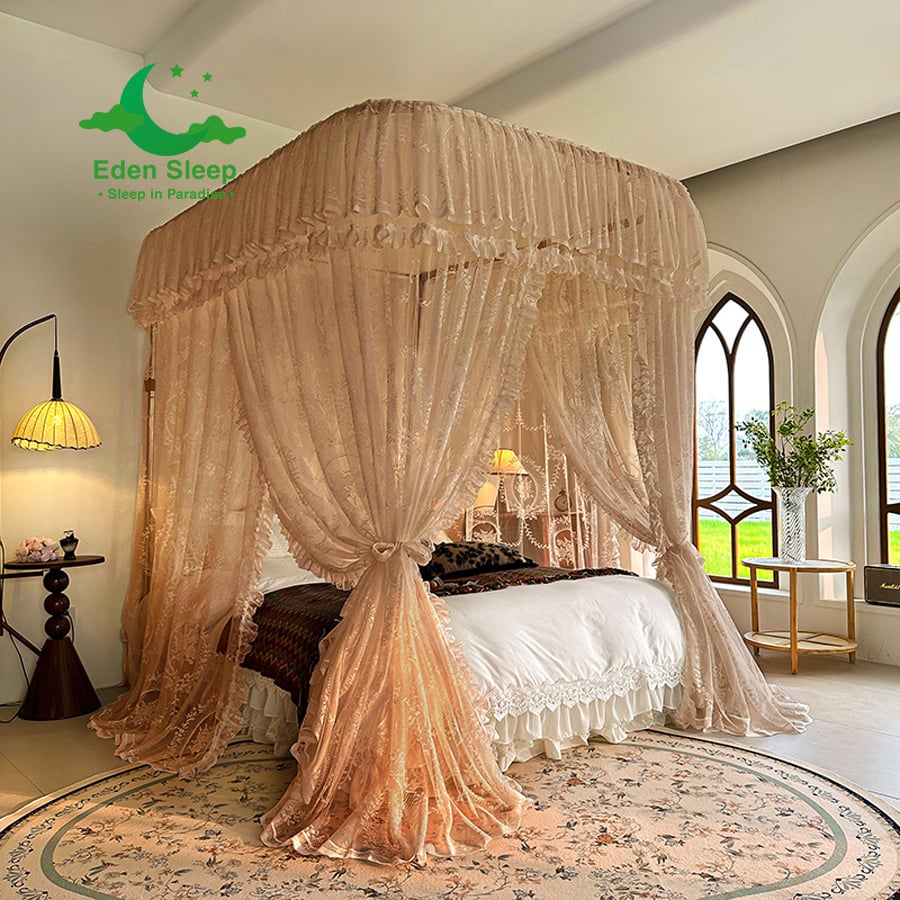 Màn mùng khung  không khoan tường - màn ngủ công chúa,chống muỗi