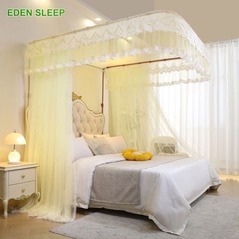 HOT MẪU MỚI ĐẸP 2025 Mùng màn khung công chúa không khoan tường kéo rèm lùa tay cao cấp EASY DREAM