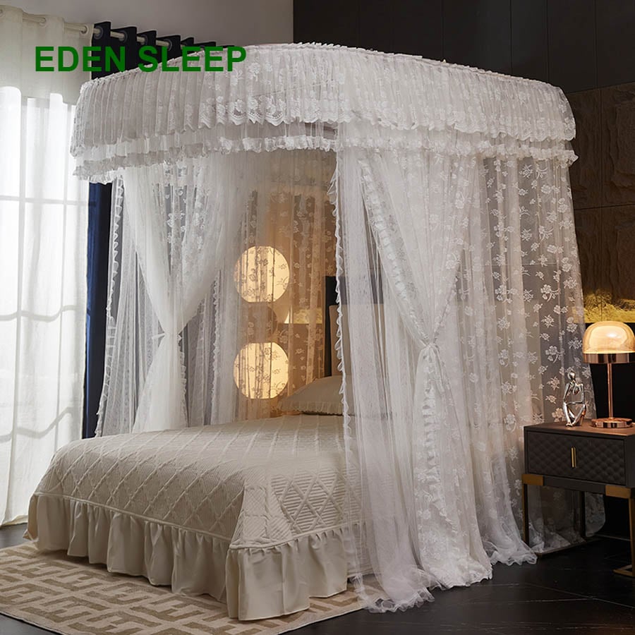 Màn mùng khung  không khoan tường - màn ngủ công chúa