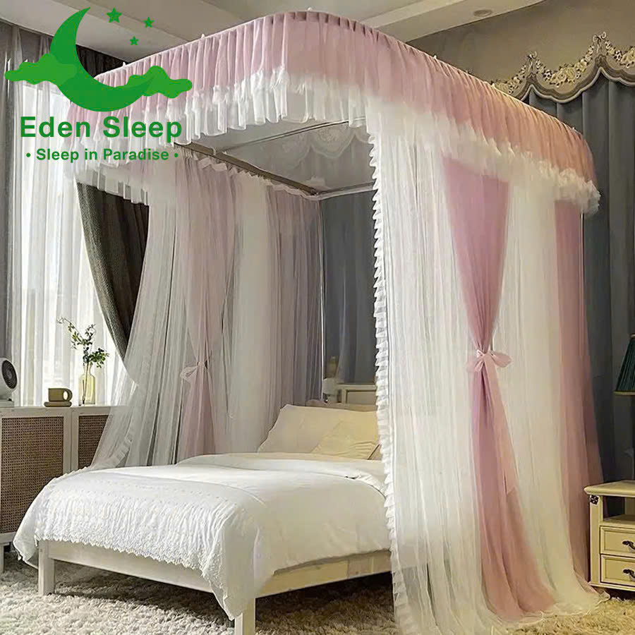 Màn khung không khoan tường màn ngủ hiện đại