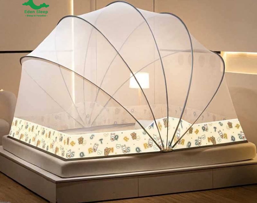 Màn xếp chống muỗi  thông minh   1m2 , 1m4, 1m5 , 1m6, 1m8x2m , 2m2 gấp xếp gọn siêu tiện lợi màn tự bung -mùng ngủ chống muỗi