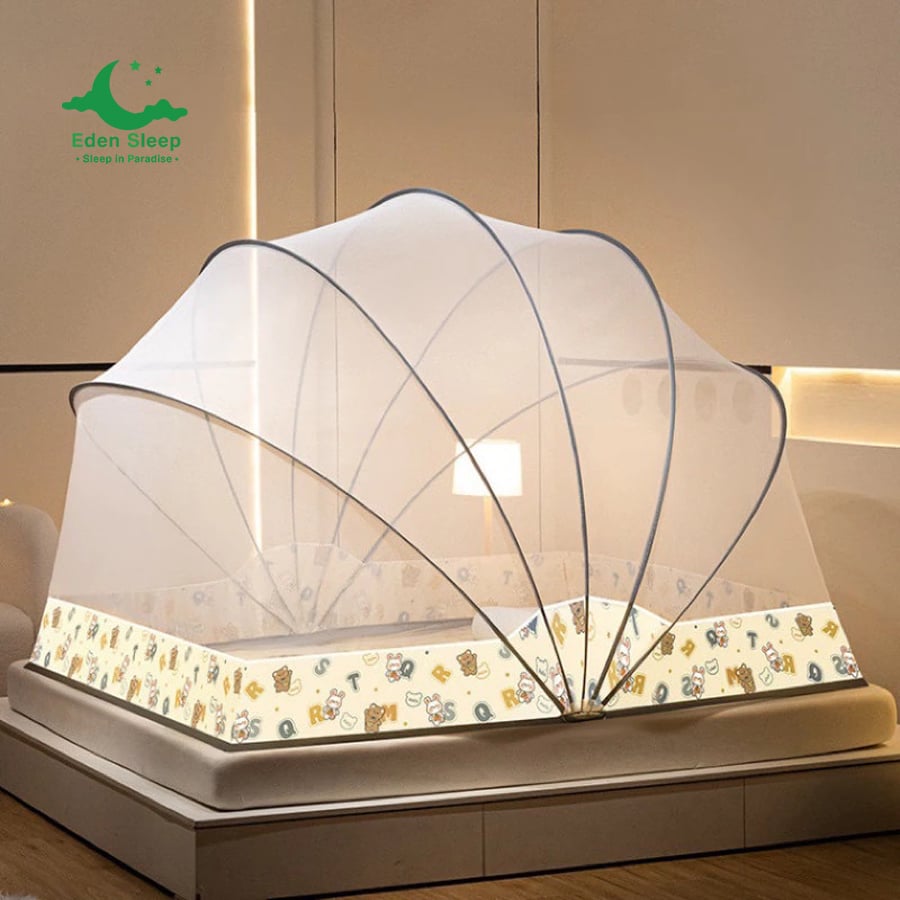 Màn xếp chống muỗi  thông minh   1m2 , 1m4, 1m5 , 1m6, 1m8x2m , 2m2 gấp xếp gọn siêu tiện lợi màn tự bung -mùng ngủ chống muỗi