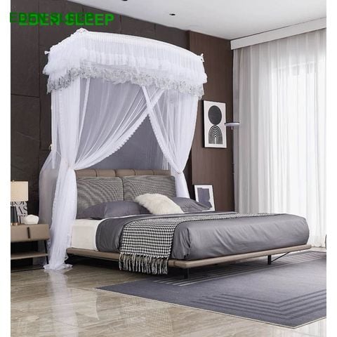 Màn mùng  khung thu gọn không khoan tường +  tăng chỉnh chiều cao chống muỗi