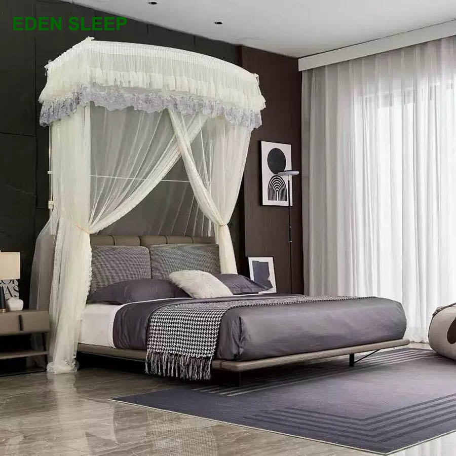 Màn mùng  khung thu gọn không khoan tường +  tăng chỉnh chiều cao chống muỗi