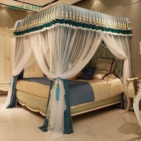 Hàng loại 1 SẴN  Màn công chúa vải 2 lớp  khung toàn bộ inox  chống muỗi , màn ngủ hiện đại khách sạn resort