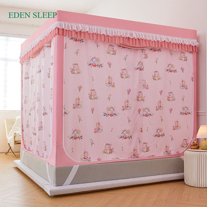 EDEN SLEEP Mùng màn khung chống muỗi khép kín, màn chụp rèm chắn sáng chống bụi hộ gia đình rèm giường trẻ em mùa hè