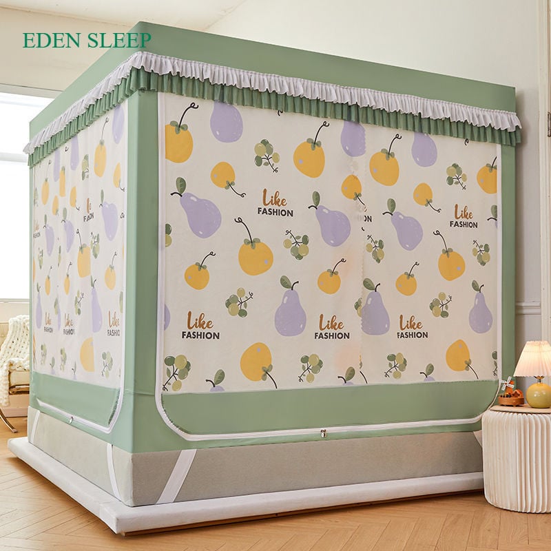 EDEN SLEEP Mùng màn khung chống muỗi khép kín, màn chụp rèm chắn sáng chống bụi hộ gia đình rèm giường trẻ em mùa hè