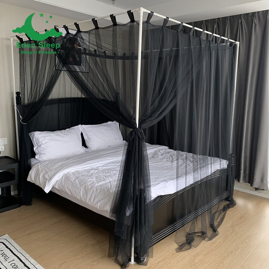 Màn khung không khoan tường kiểu dáng khách sạn resort homestay  gia đình  khung thép Không gỉ - Mùng ngủ chống muỗi hiện đại