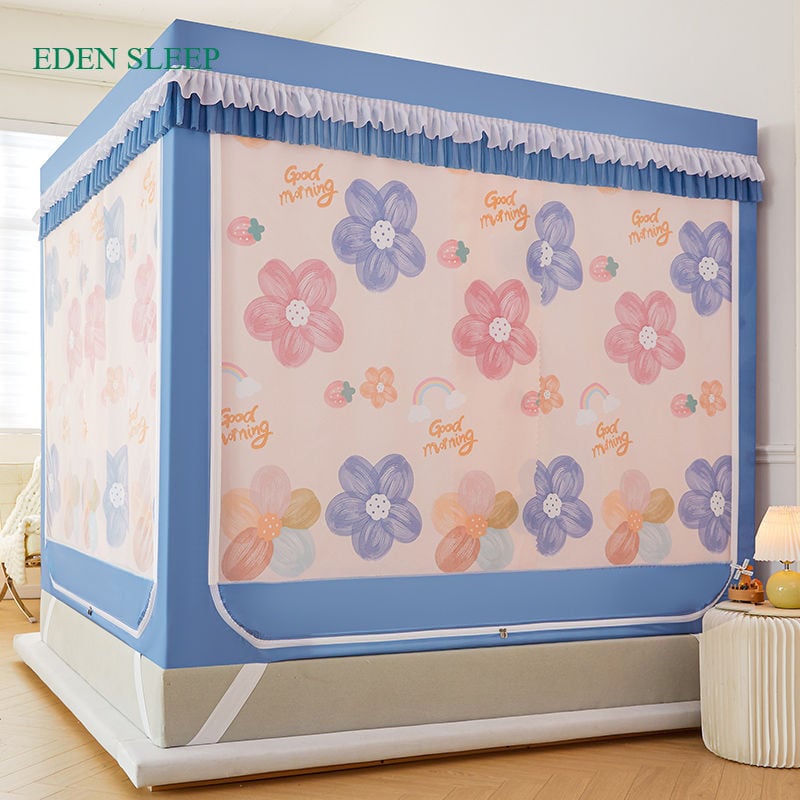 EDEN SLEEP Mùng màn khung chống muỗi khép kín, màn chụp rèm chắn sáng chống bụi hộ gia đình rèm giường trẻ em mùa hè