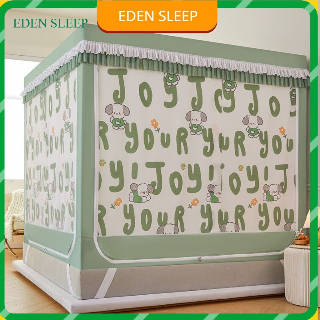EDEN SLEEP Mùng màn khung chống muỗi khép kín, màn chụp rèm chắn sáng chống bụi hộ gia đình rèm giường trẻ em mùa hè