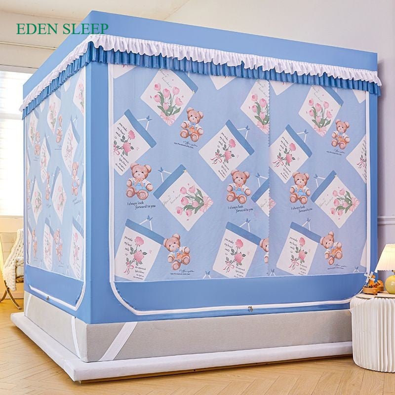 EDEN SLEEP Mùng màn khung chống muỗi khép kín, màn chụp rèm chắn sáng chống bụi hộ gia đình rèm giường trẻ em mùa hè