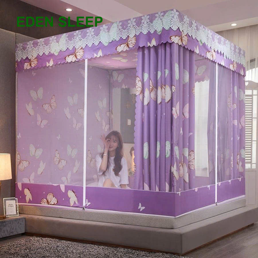 Màn khung vuông - màn chông chúa không khoan tường