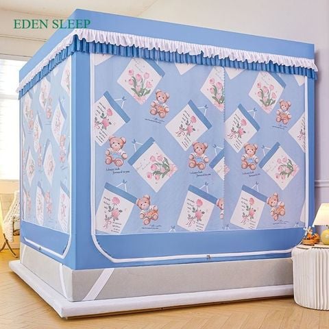EDEN SLEEP Mùng màn khung chống muỗi khép kín, màn chụp rèm chắn sáng chống bụi hộ gia đình rèm giường trẻ em mùa hè