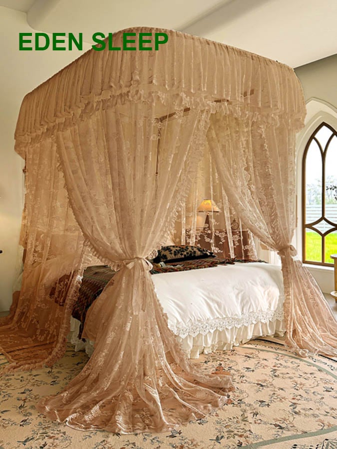 Màn mùng khung  không khoan tường - màn ngủ công chúa,chống muỗi