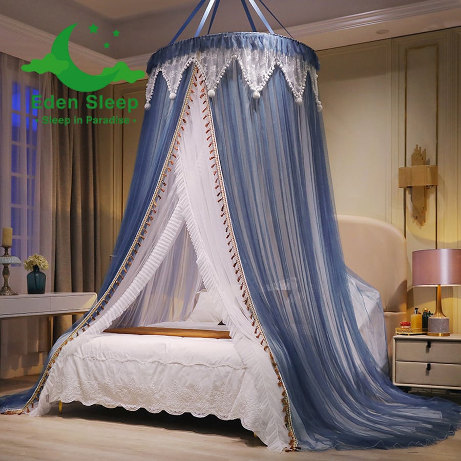 Công chúa kiểu mới trần lưới chống muỗi hình tròn  màn tròn công chúa ,mẫu mới đẹp