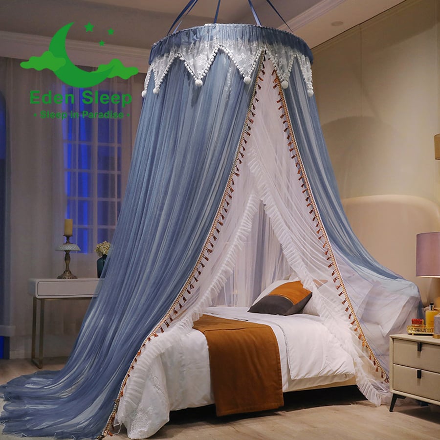 Công chúa kiểu mới trần lưới chống muỗi hình tròn  màn tròn công chúa ,mẫu mới đẹp