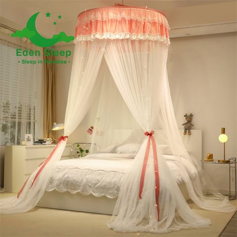 Mùng / Công chúa kiểu mới trần lưới chống muỗi hình tròn  màn tròn công chúa