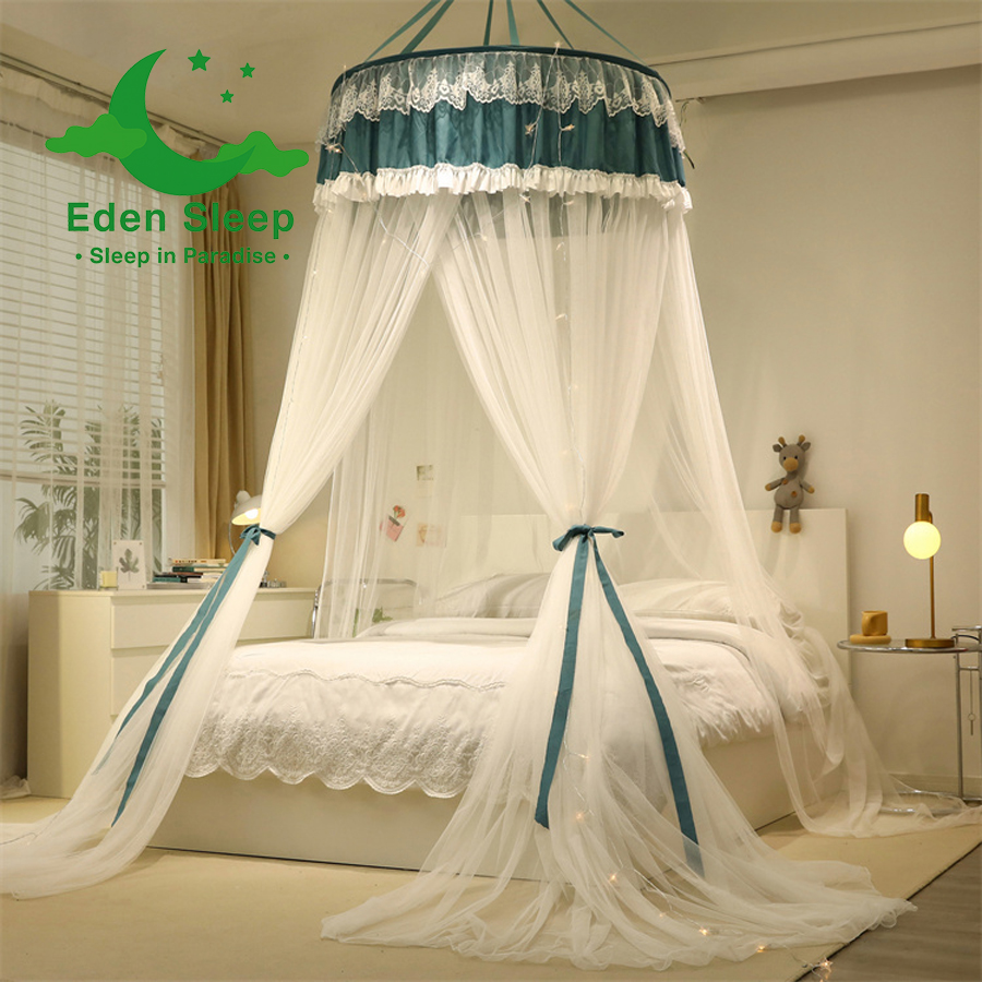 Mùng / Công chúa kiểu mới trần lưới chống muỗi hình tròn  màn tròn công chúa