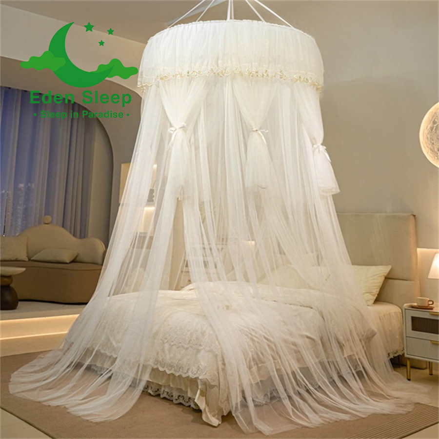 Mùng / Công chúa kiểu mới trần lưới chống muỗi hình tròn  màn tròn công chúa