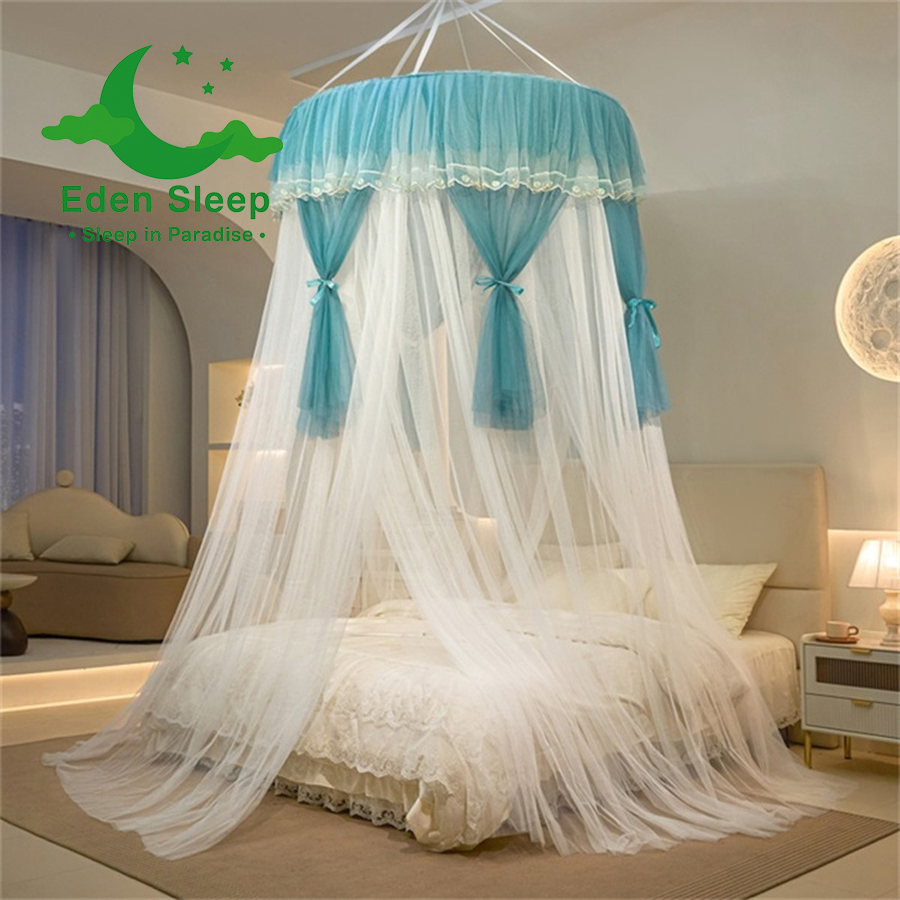 Mùng / Công chúa kiểu mới trần lưới chống muỗi hình tròn  màn tròn công chúa
