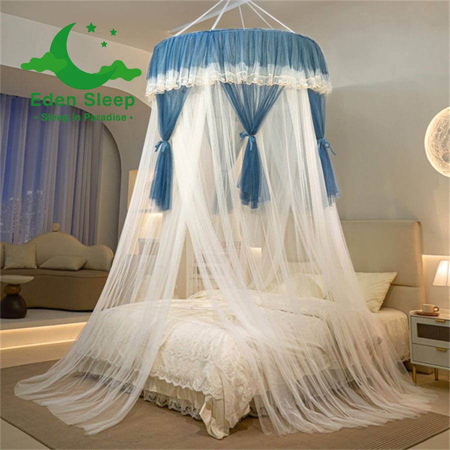 Mùng / Công chúa kiểu mới trần lưới chống muỗi hình tròn  màn tròn công chúa