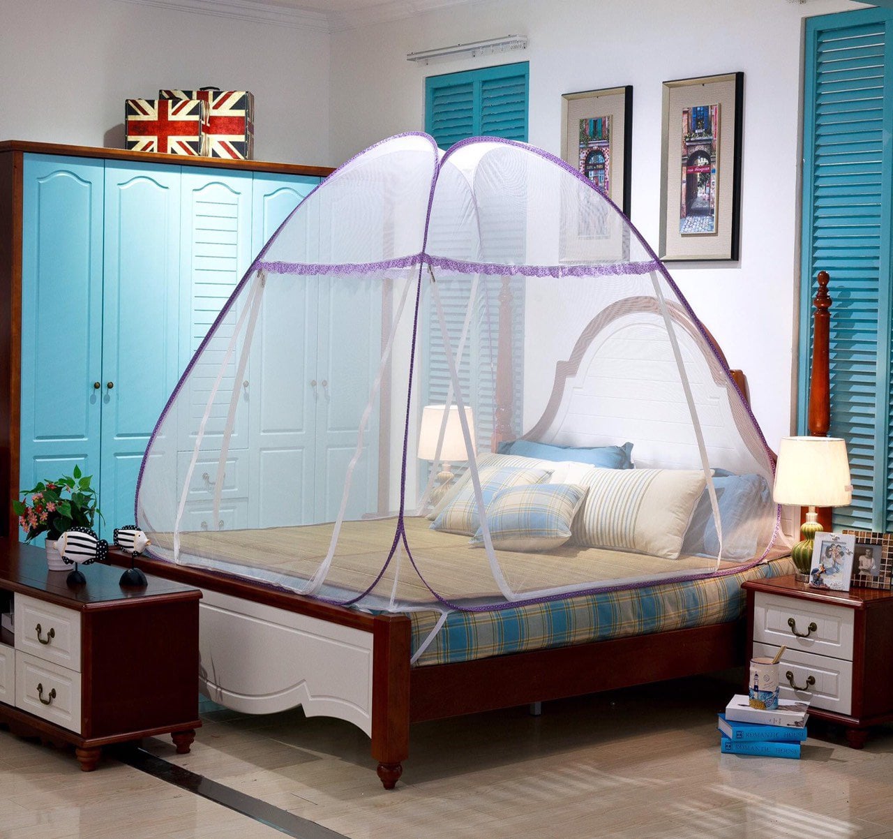 Màn ngủ - Mùng ( màn) chụp chống muỗi người lớn tự bung, gấp gọn cao