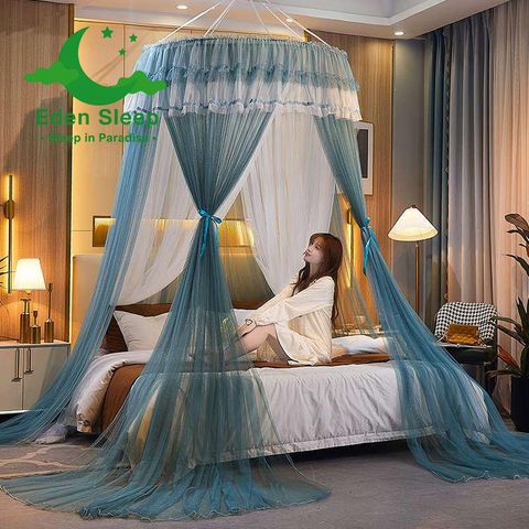 Công chúa kiểu mới trần lưới chống muỗi hình tròn  màn tròn công chúa khách sạn