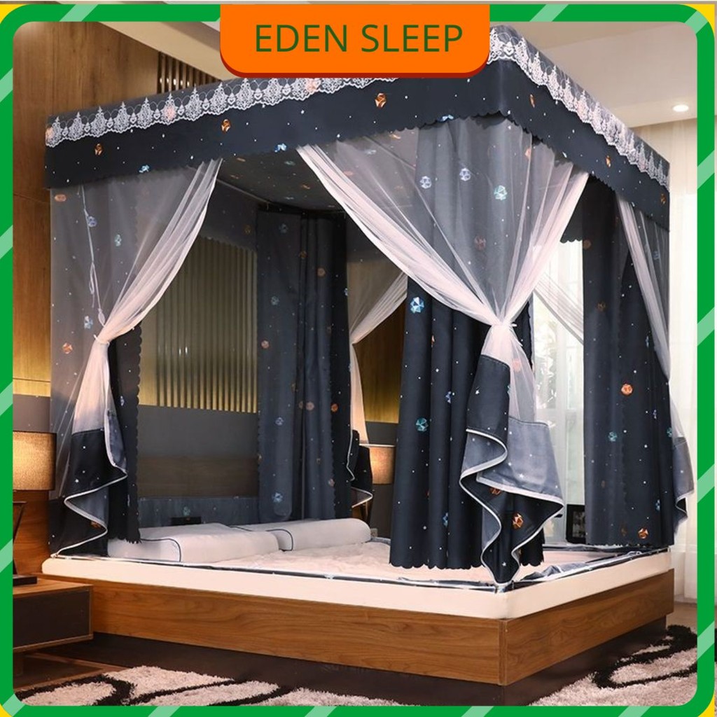 Màn vuông  Chống Muỗi Có Khóa Kéo Che Nắng Phía Sau Mẫu Mới Rèm Ngủ Phòng Ngủ Tích Hợp Gia Dụng Rèm Ngủ Giường