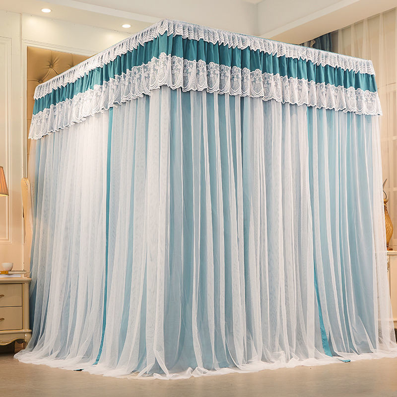 EDEN SLEEP Màn chống muỗi gia đình mùng khung phong cách công chúa, rèm giường trọn bộ màn khung vuông