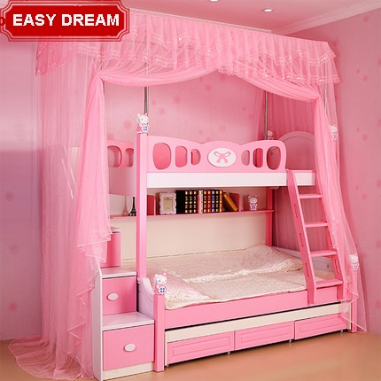 Màn khung dành cho giường tầng Trẻ Em  không khoan tường Cao Cấp