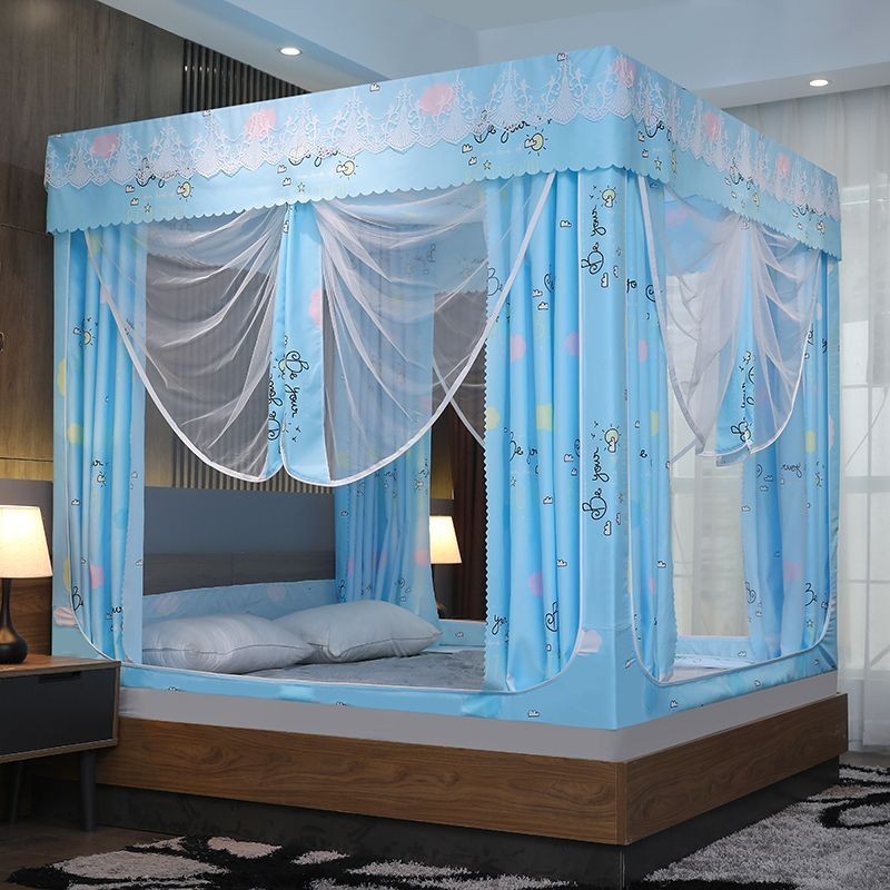 Lưới Chống Muỗi Chống Bụi Gia Dụng Che Nắng Chống Muỗi Mã Hóa Lưới Dày Dặn Khung Ba Cửa1.5Giường1.8Giường1.2