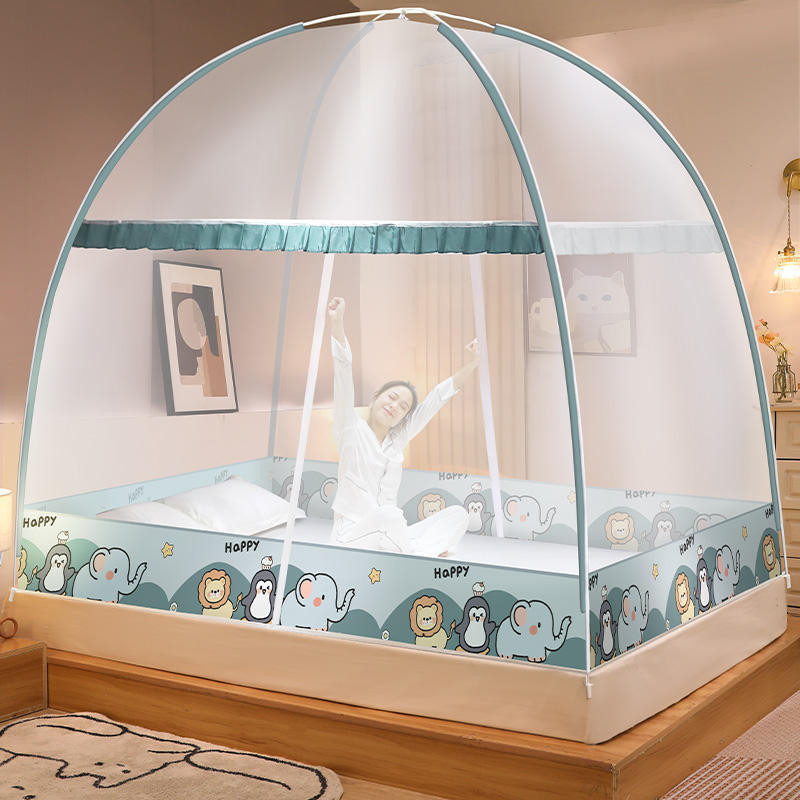 Nhà Máy Bán Hàng Trực Tiếp Miễn Phí Lắp Đặt Yurt Gia Dụng Lưới Chống Muỗi Khung Sợi Thủy Tinh Có Thể Gập Lại Lều Chống M