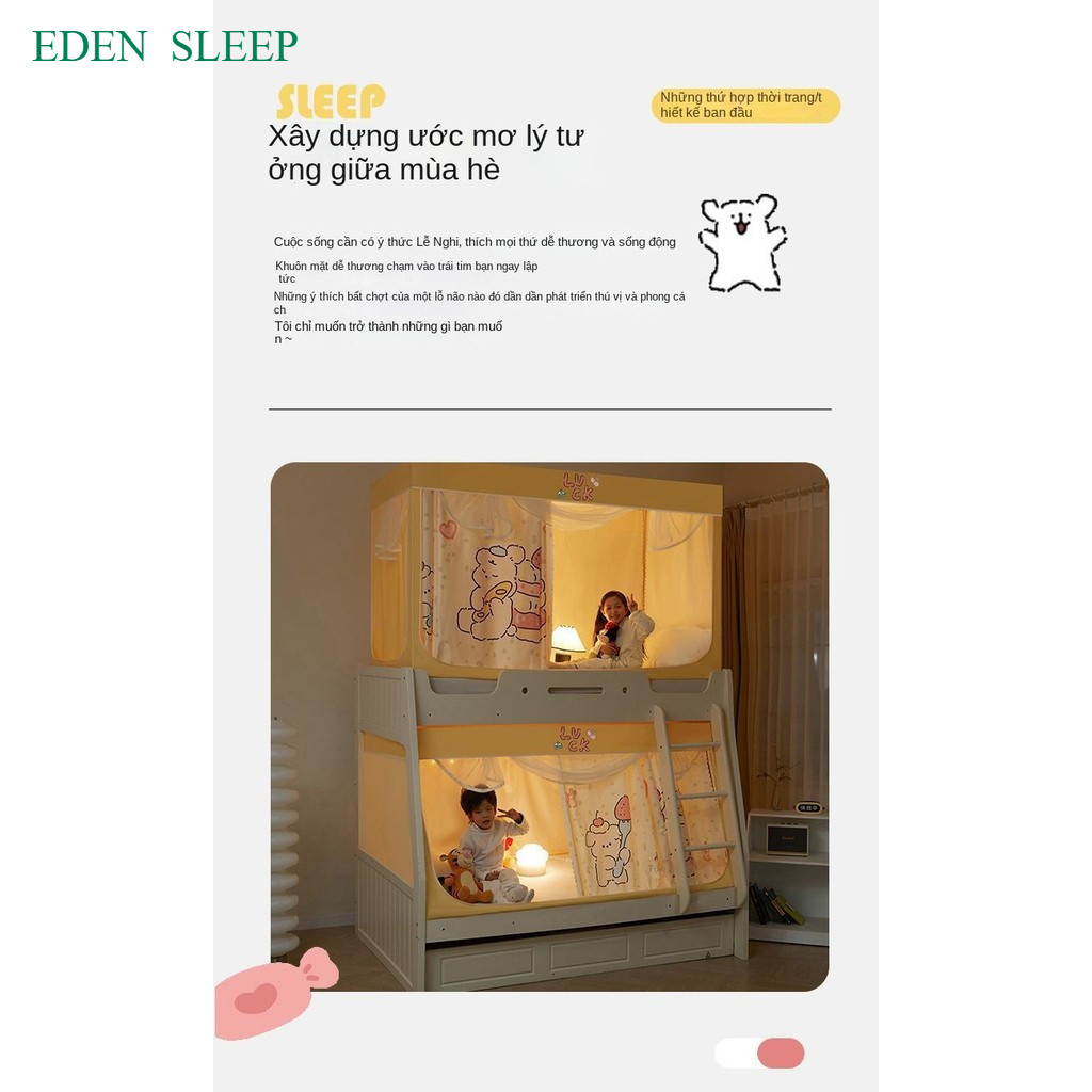 Màn chống muỗi giường  Tầng trẻ em hoạt hình chống rơi ngã