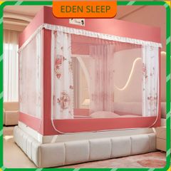 Rèm Chống Muỗi Giường Ngồi Kiểu Mới Phòng Ngủ Gia Đình Kín Hoàn Toàn Nguyên Khối Rèm Giường Chống Rơi Chống Bụi Trẻ Em