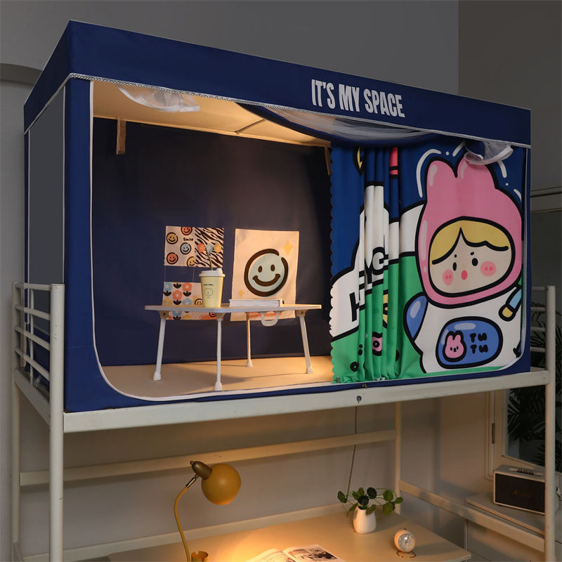 EDEN SLEEP Mùng màn khung chống muỗi ký túc xá sinh viên 90x190cm, rèm che giường ngủ hoạt hình giường tầng có khóa kéo