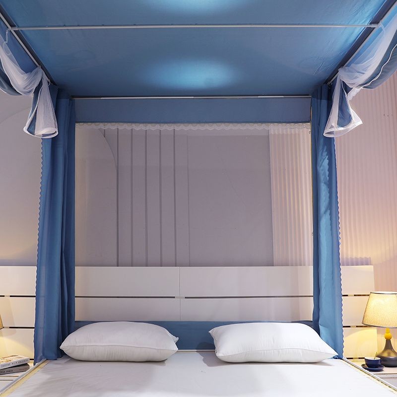 Mẫu Mới2023Màn Chống Muỗi Màn Giường Hai Màu Bao Bọc Hoàn Toàn Chống Bụi Tích Hợp Chống Rơi Cho Bé