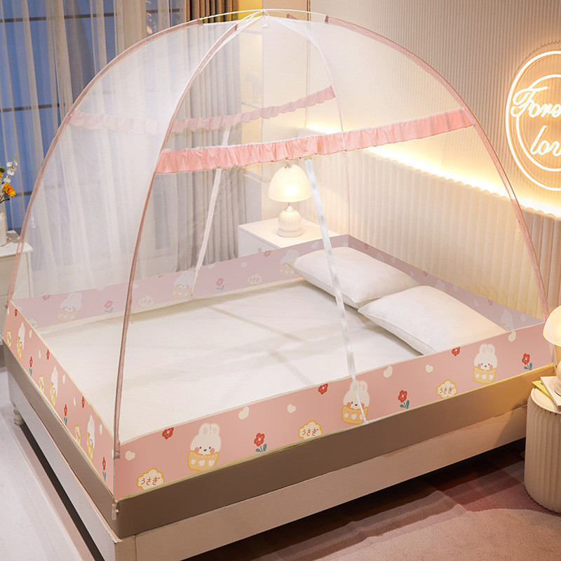 Nhà Máy Bán Hàng Trực Tiếp Miễn Phí Lắp Đặt Yurt Gia Dụng Lưới Chống Muỗi Khung Sợi Thủy Tinh Có Thể Gập Lại Lều Chống M