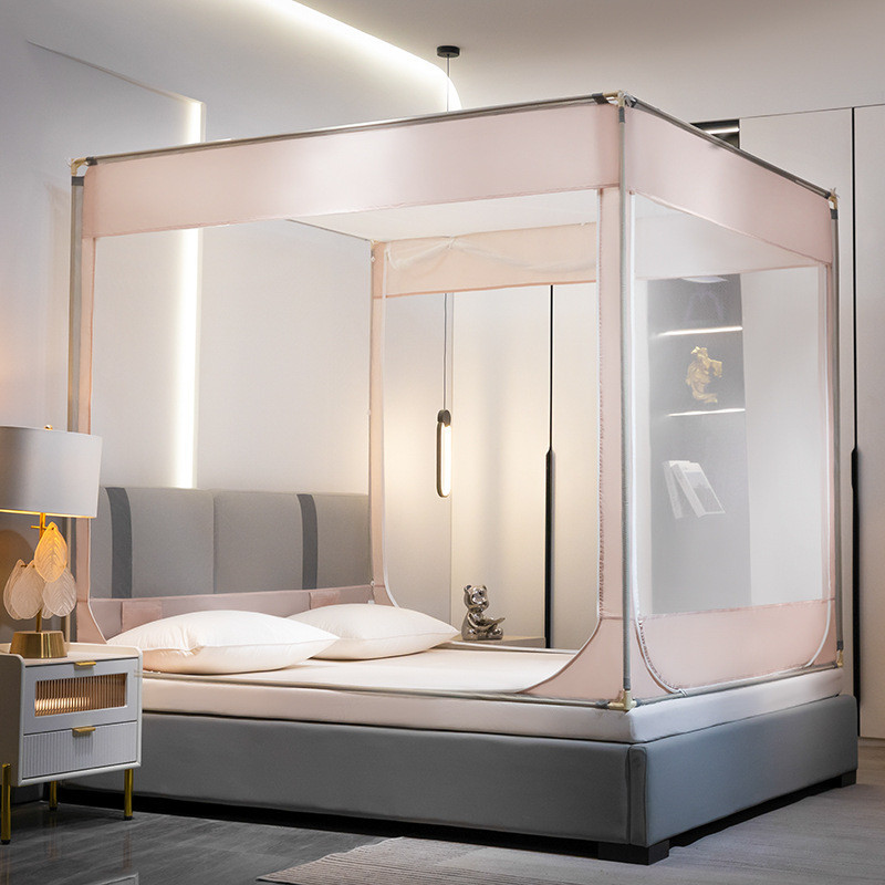 Màn Chống Muỗi Phòng Ngủ Gia Đình Rèm Giường Trẻ Em Chống Rơi Tích Hợp Che Sáng Yurt Nổi Tiếng Trên Mạng Chống Muỗi