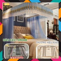 Màn khung không khoan tường EASY DREAM  ,Mùng ngủ chống muỗi ,Khung inox vải tuyn lưới mắt  nhỏ