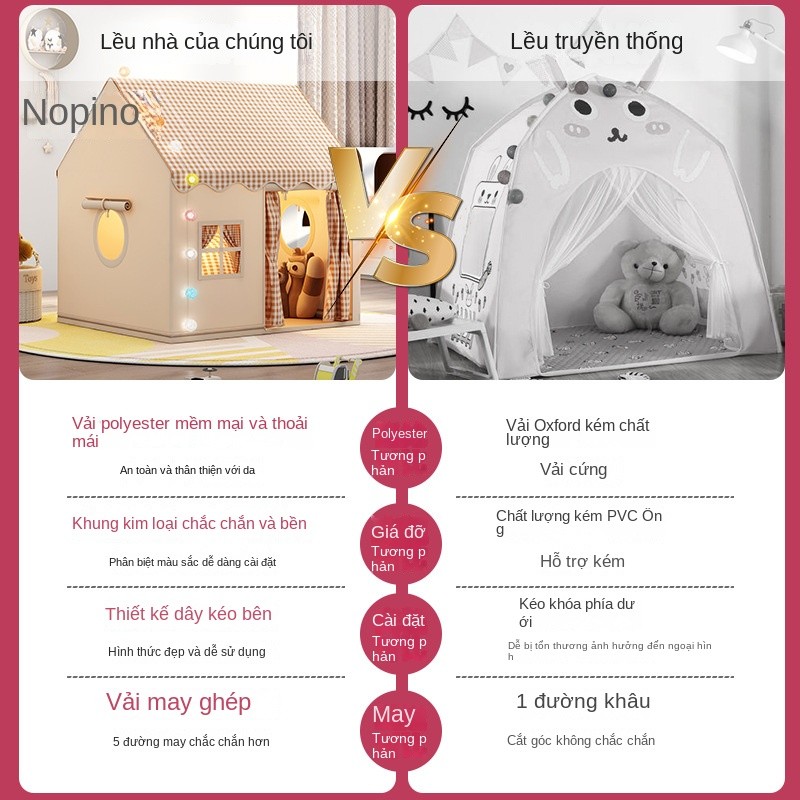 Trẻ em Lều trong nhà cô gái cậu bé lâu đài nhà nhỏ đồ chơi nhà công chúa Giấc Mơ giường trò chơi cơ sở bí mật