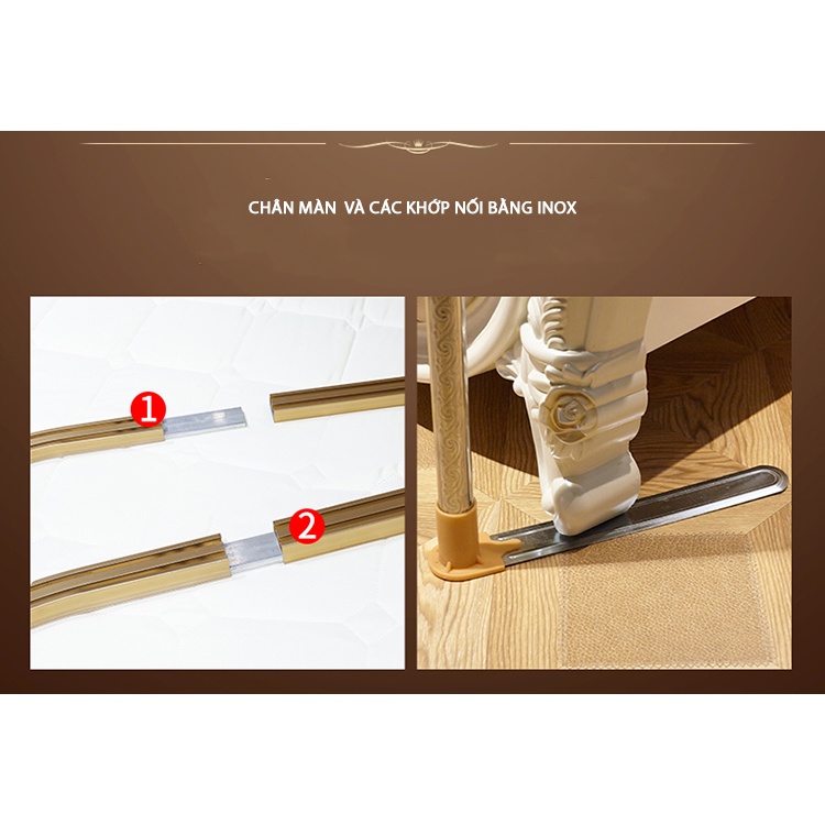 Màn khung công  chúa không khoan tường -Mùng ngủ cao cấp