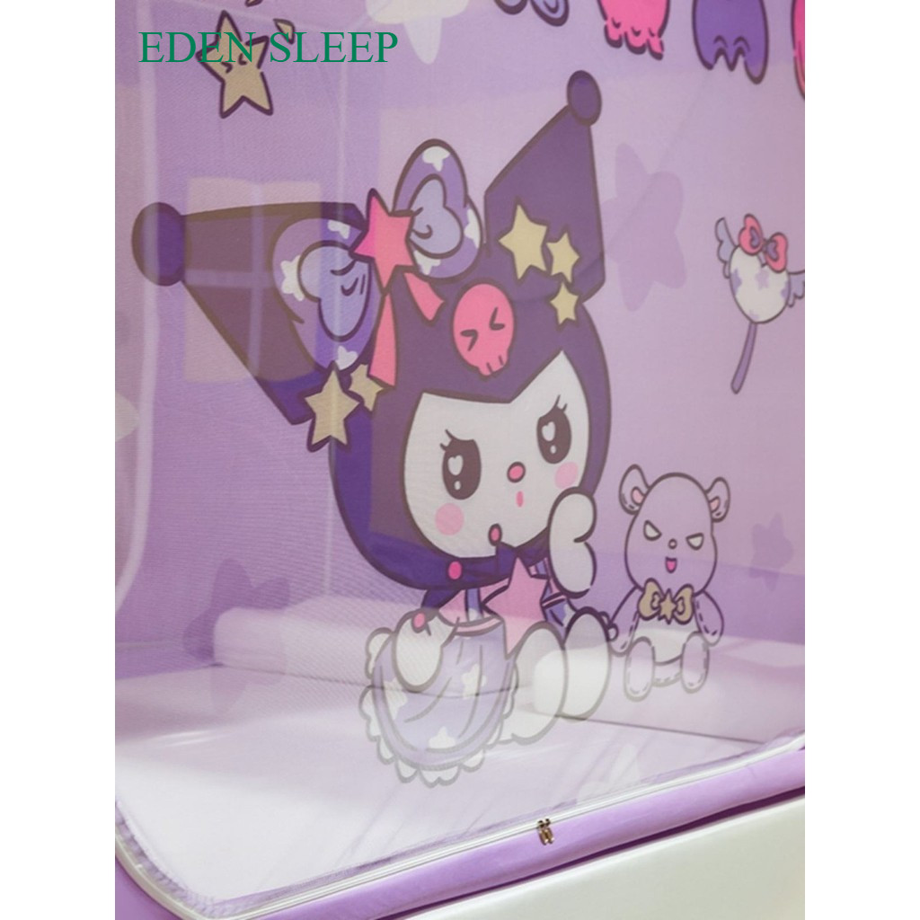 EDEN SLEEP Màn chống muỗi gắn trên giường ba cửa kiểu lâu đài hình chữ U chặn ánh sáng và ngăn muỗi cho bé đặt