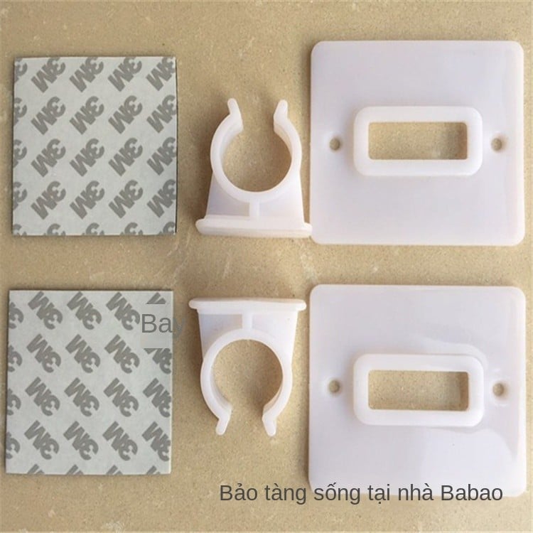 Phụ Kiện Cố Định Cột Chống Muỗi, Giá Đỡ Bằng Nhựa, Khóa Thanh, Miếng Dán Tường, Ổn Định, Thiết Bị Giãn Nở Không Khoan