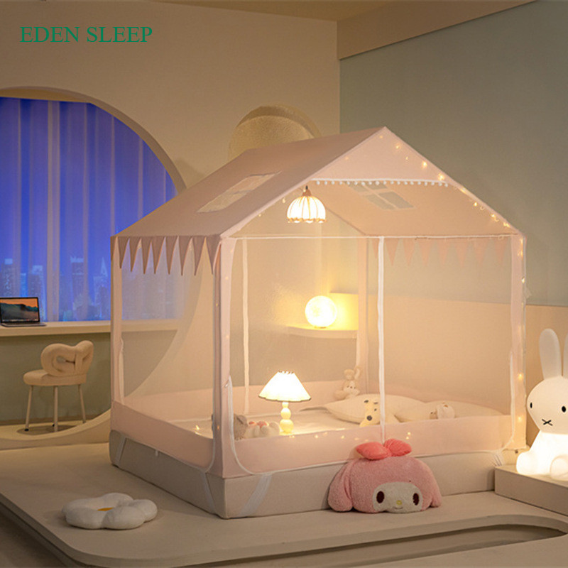 Loại A, Rèm Ngủ Nhà Nhỏ Ba Cửa Chống Muỗi Toàn Đế, Lưới Chống Muỗi Mã Hóa Cho Trẻ Sơ Sinh, Lưới Chống Rơi