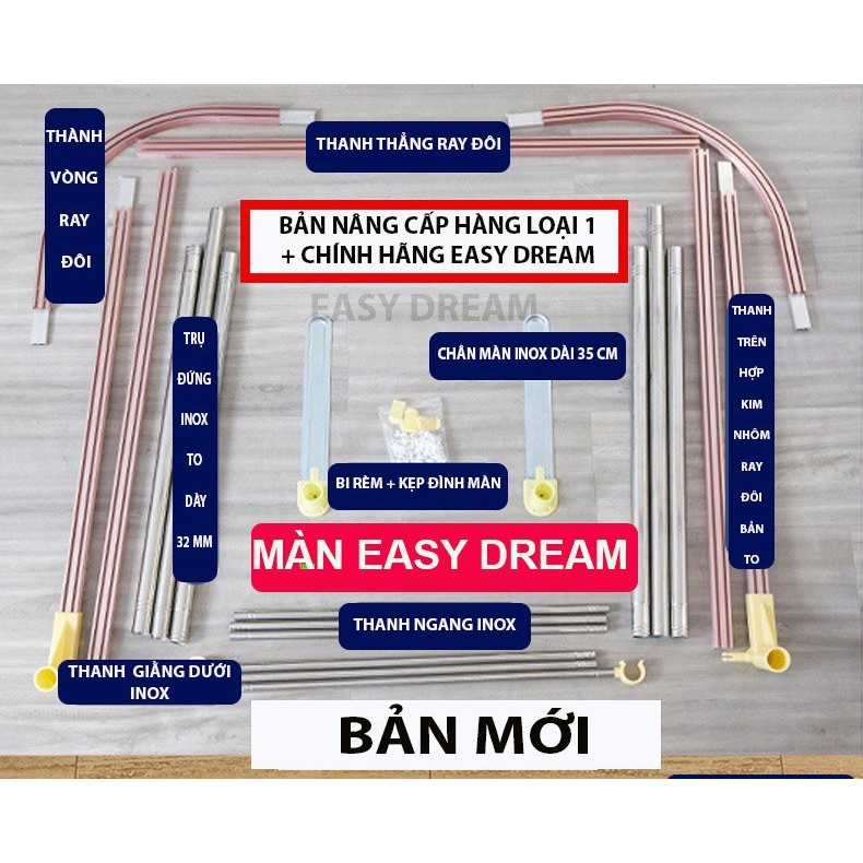 Màn khung  ( mùng) không khoan tường  khung inox cao cấp màn chống muỗi,màn cưới