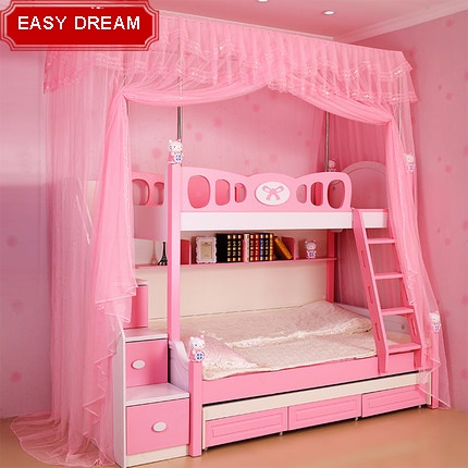 Màn khung dành cho giường tầng Trẻ Em  không khoan tường Cao Cấp