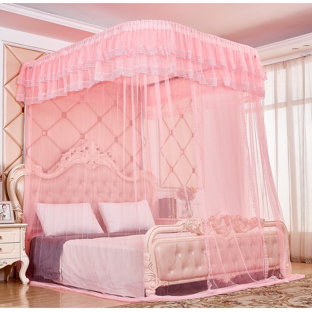 Mùng (màn ) khung cao cấp không khoan tường  cao cấp có dây kéo tăng chỉnh được độ cao